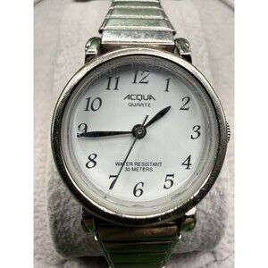 Acqua Silver Tone Quartz Analog Women's Watch New Battery